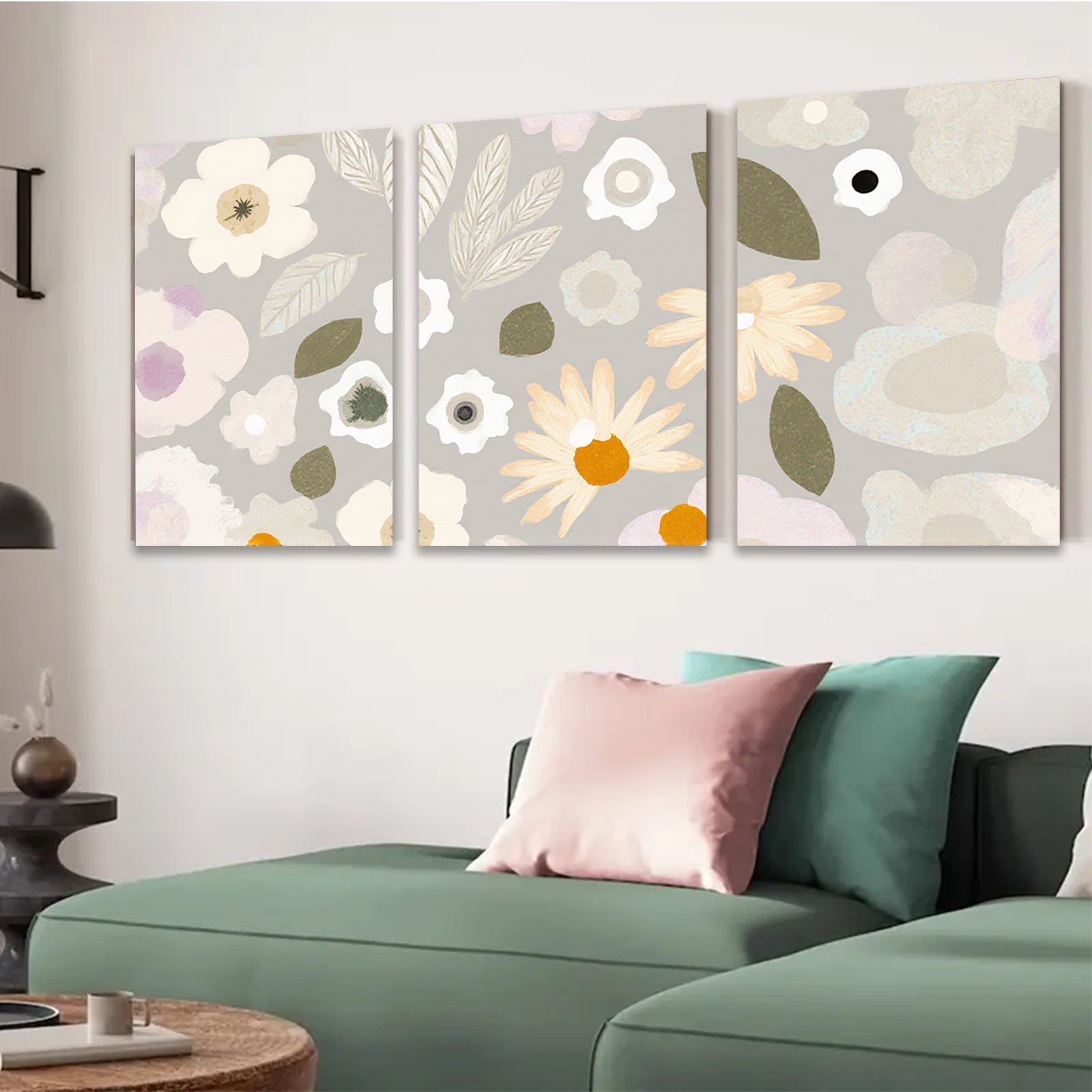 2D flat 1pc delicate wildflower botanical art print for living room bedroom gallery wall decor farmhouse style cozy aesthetic