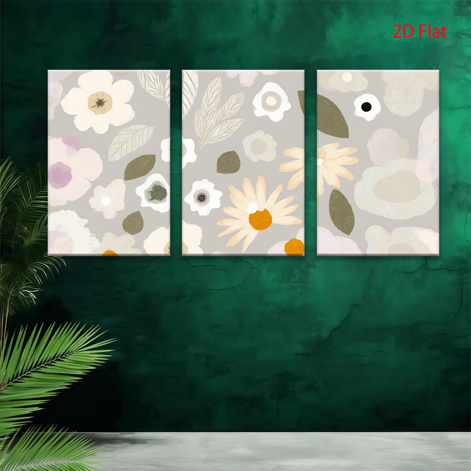2D flat 1pc delicate wildflower botanical art print for living room bedroom gallery wall decor farmhouse style cozy aesthetic