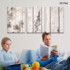 2D flat 1pc distressed wood plank texture farmhouse wall decor rustic modern living room bedroom kitchen gallery wrapped canvas prints for home decoration