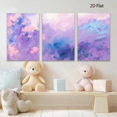 2D flat 1pc dreamy lavender haze abstract wall art canvas prints for living room bedroom home decor farmhouse style modern gallery wrapped ready to hang