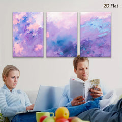 2D flat 1pc dreamy lavender haze abstract wall art canvas prints for living room bedroom home decor farmhouse style modern gallery wrapped ready to hang