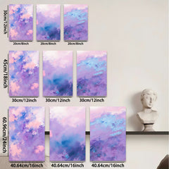2D flat 1pc dreamy lavender haze abstract wall art canvas prints for living room bedroom home decor farmhouse style modern gallery wrapped ready to hang