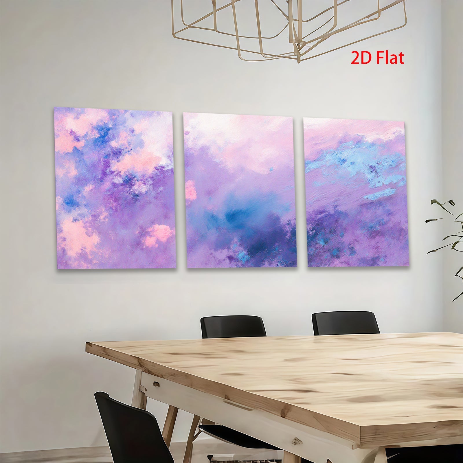 2D flat 1pc dreamy lavender haze abstract wall art canvas prints for living room bedroom home decor farmhouse style modern gallery wrapped ready to hang