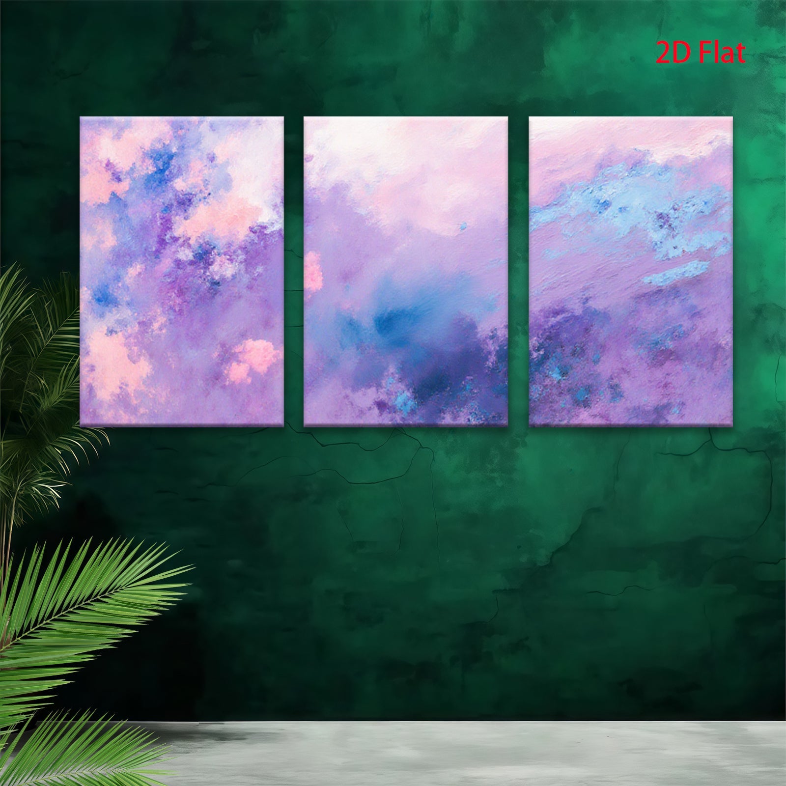 2D flat 1pc dreamy lavender haze abstract wall art canvas prints for living room bedroom home decor farmhouse style modern gallery wrapped ready to hang