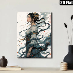 2D flat 1pc elegant ancient beauty portrait wall art canvas prints for living room bedroom home decor farmhouse style modern minimalist aesthetic