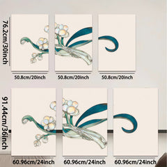 2D flat 1pc elegant floral botanical wall art print delicate home decor living room bedroom gallery wrapped canvas modern farmhouse style