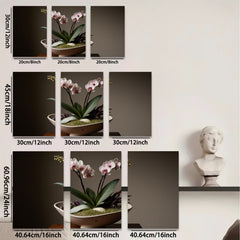 2D flat 1pc elegant orchid bloom botanical wall art for living room bedroom modern farmhouse decor gallery wrapped canvas prints