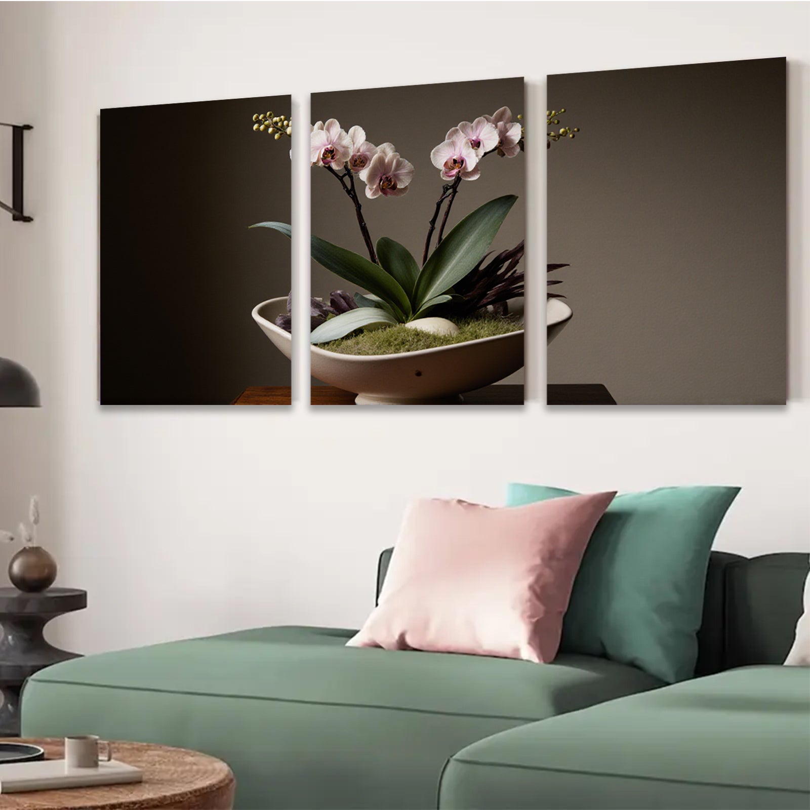 2D flat 1pc elegant orchid bloom botanical wall art for living room bedroom modern farmhouse decor gallery wrapped canvas prints