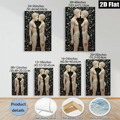 2D flat 1pc entwined figures romantic abstract wall art for living room bedroom home decor modern farmhouse gallery wrapped canvas prints