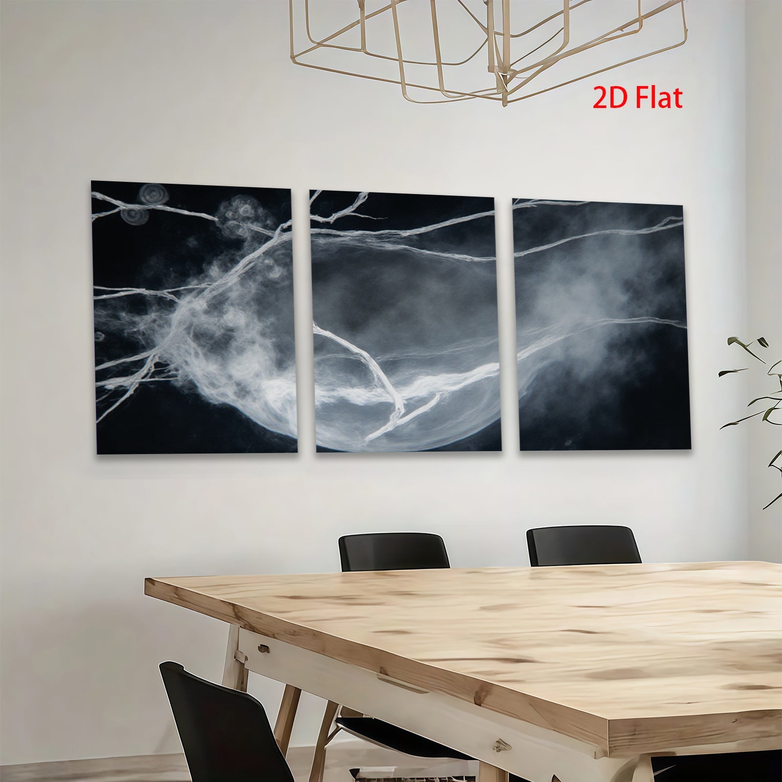 2D flat 1pc ethereal abstract swirling light bloom modern wall art for living room bedroom home decor gallery wrapped canvas prints farmhouse style