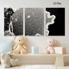 2D flat 1pc ethereal cloudscape abstract wall art modern farmhouse gallery wrapped canvas print living room bedroom decor coastal style statement piece trending now