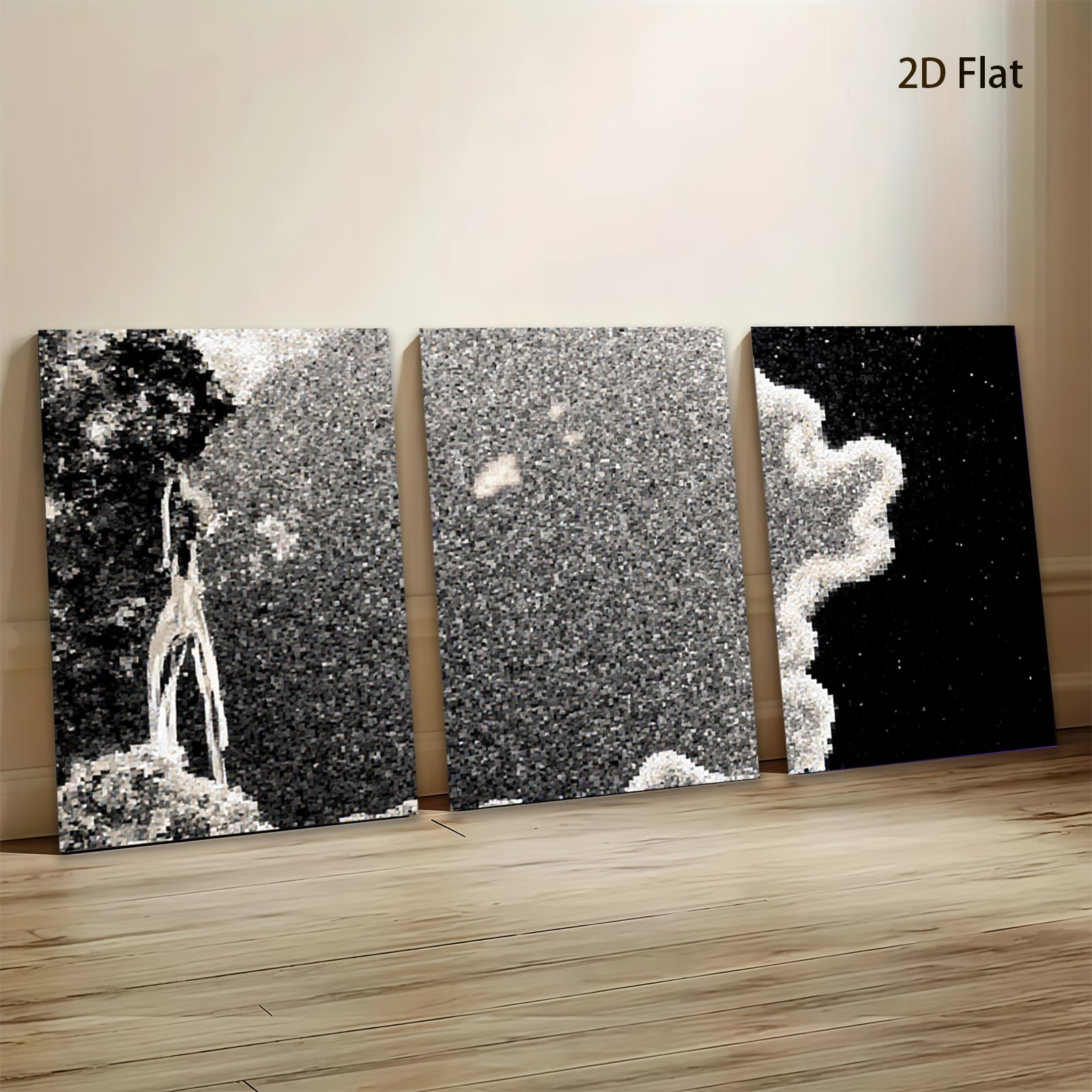 2D flat 1pc ethereal cloudscape abstract wall art modern farmhouse gallery wrapped canvas print living room bedroom decor coastal style statement piece trending now