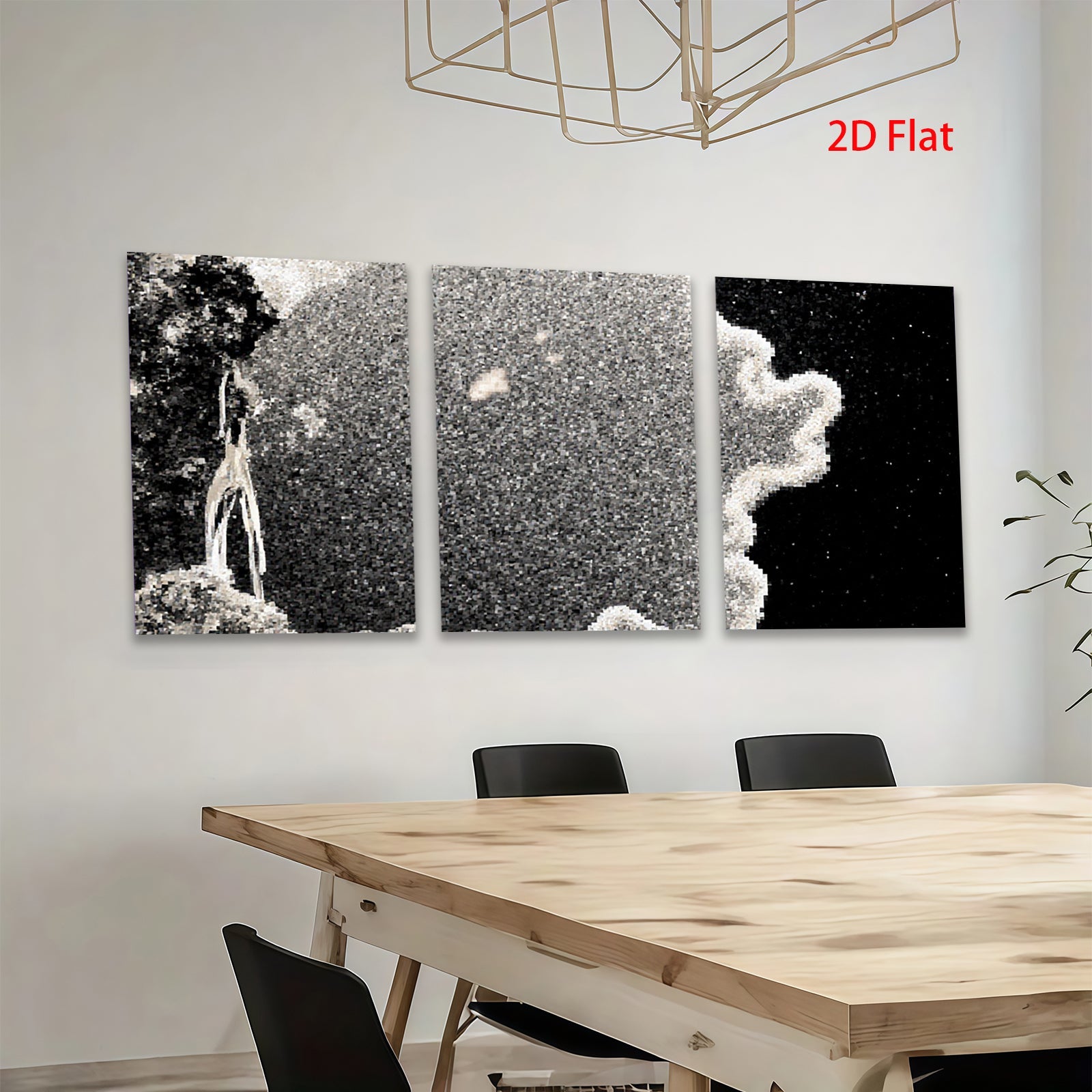2D flat 1pc ethereal cloudscape abstract wall art modern farmhouse gallery wrapped canvas print living room bedroom decor coastal style statement piece trending now