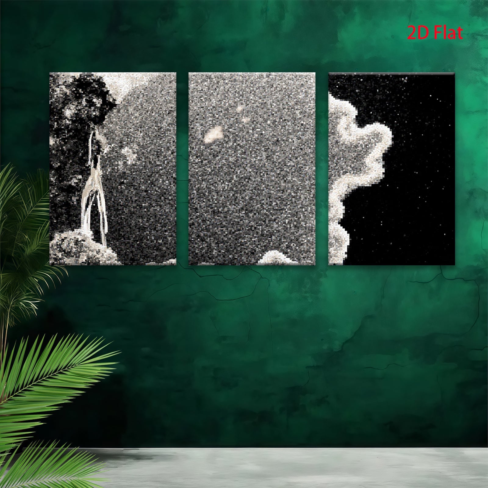 2D flat 1pc ethereal cloudscape abstract wall art modern farmhouse gallery wrapped canvas print living room bedroom decor coastal style statement piece trending now