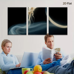 2D flat 1pc ethereal flowing ribbons abstract wall art bedroom living room decor modern farmhouse gallery wrapped canvas prints coastal style