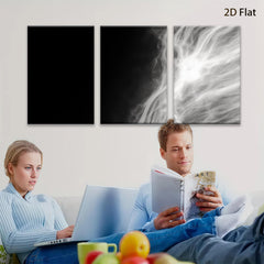 2D flat 1pc ethereal white swirls abstract wall art canvas prints for living room bedroom home decor farmhouse style gallery wrapped modern minimalist
