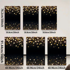 2D flat 1pc gold glitter shimmer abstract wall art decor bedroom living room modern farmhouse gallery wrapped canvas prints