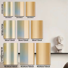 2D flat 1pc golden gradient abstract wall art canvas prints for living room bedroom home decor farmhouse style modern minimalist gallery wrapped