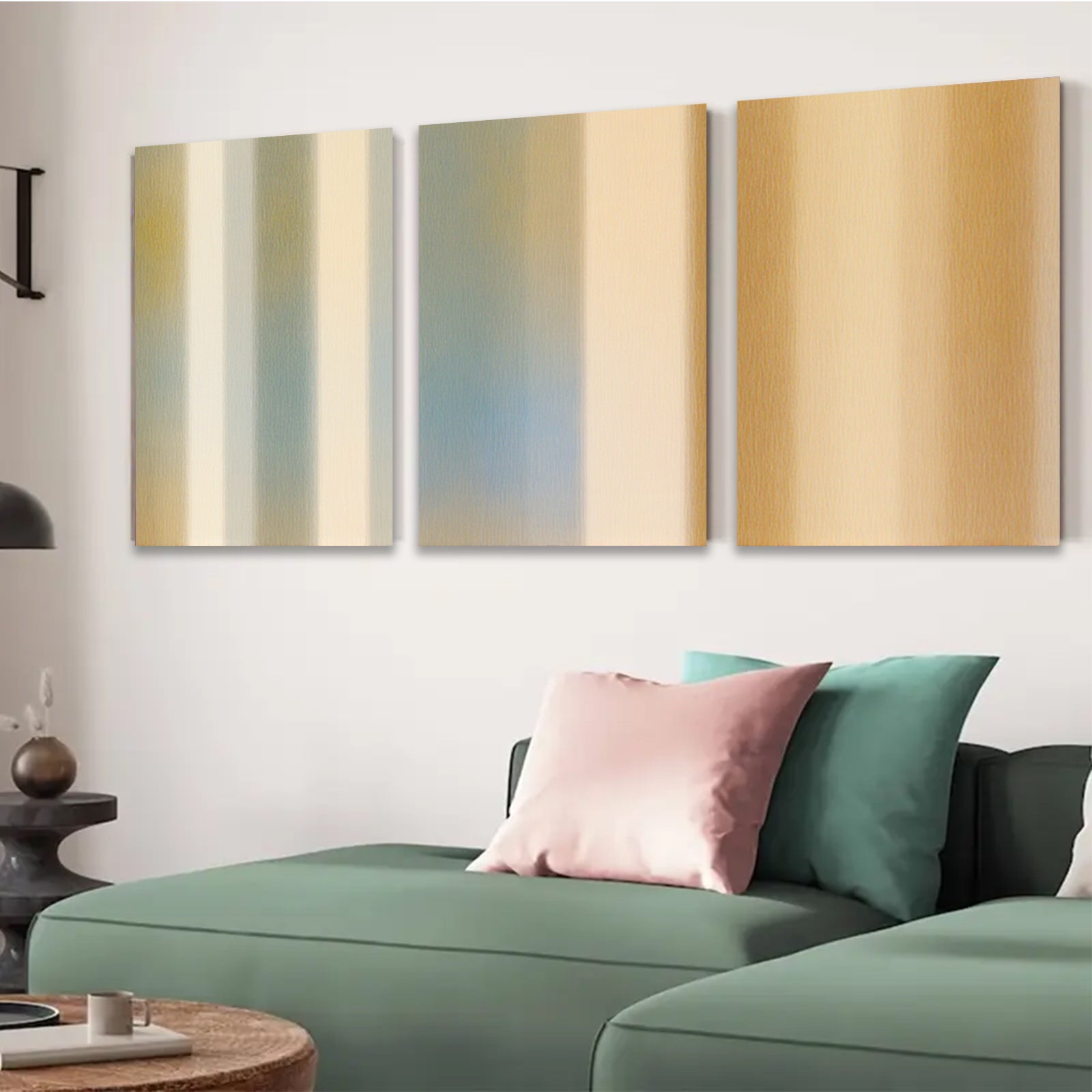2D flat 1pc golden gradient abstract wall art canvas prints for living room bedroom home decor farmhouse style modern minimalist gallery wrapped