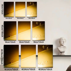 2D flat 1pc golden liquid abstract wall art for living room bedroom home decor modern farmhouse gallery wrapped canvas prints ready to hang inspirational gifts