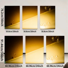 2D flat 1pc golden liquid abstract wall art for living room bedroom home decor modern farmhouse gallery wrapped canvas prints ready to hang inspirational gifts