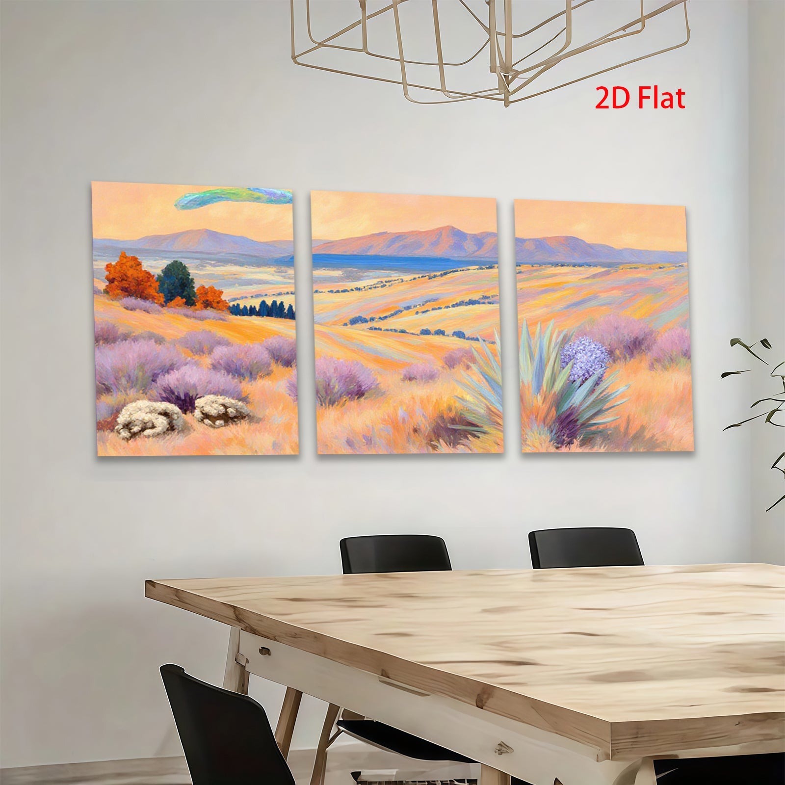 2D flat 1pc golden prairie landscape wall art canvas prints for living room bedroom home decor farmhouse style modern botanical floral gallery wrapped