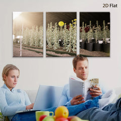 2D flat 1pc goldenrod blooms farm view rustic wall art living room bedroom decor farmhouse style gallery wrapped canvas prints modern botanical art