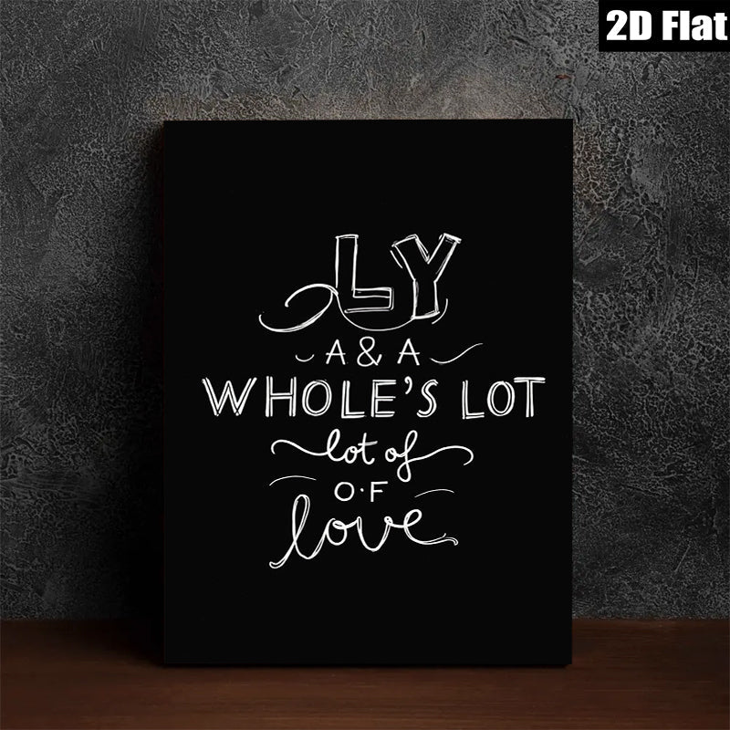 2D flat 1pc lovely calligraphy wall art modern farmhouse decor bedroom living room gallery wrapped canvas prints inspirational quotes aesthetic home decor