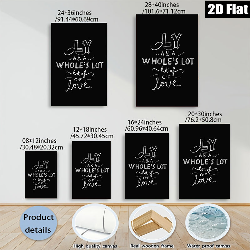2D flat 1pc lovely calligraphy wall art modern farmhouse decor bedroom living room gallery wrapped canvas prints inspirational quotes aesthetic home decor