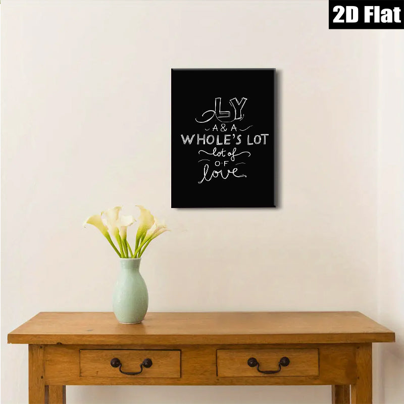 2D flat 1pc lovely calligraphy wall art modern farmhouse decor bedroom living room gallery wrapped canvas prints inspirational quotes aesthetic home decor