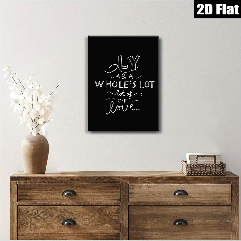 2D flat 1pc lovely calligraphy wall art modern farmhouse decor bedroom living room gallery wrapped canvas prints inspirational quotes aesthetic home decor