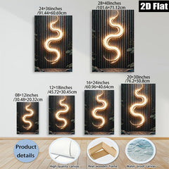 2D flat 1pc luminous abstract wall art modern minimalist canvas print for living room bedroom office decor farmhouse style gallery wrapped timeless elegance