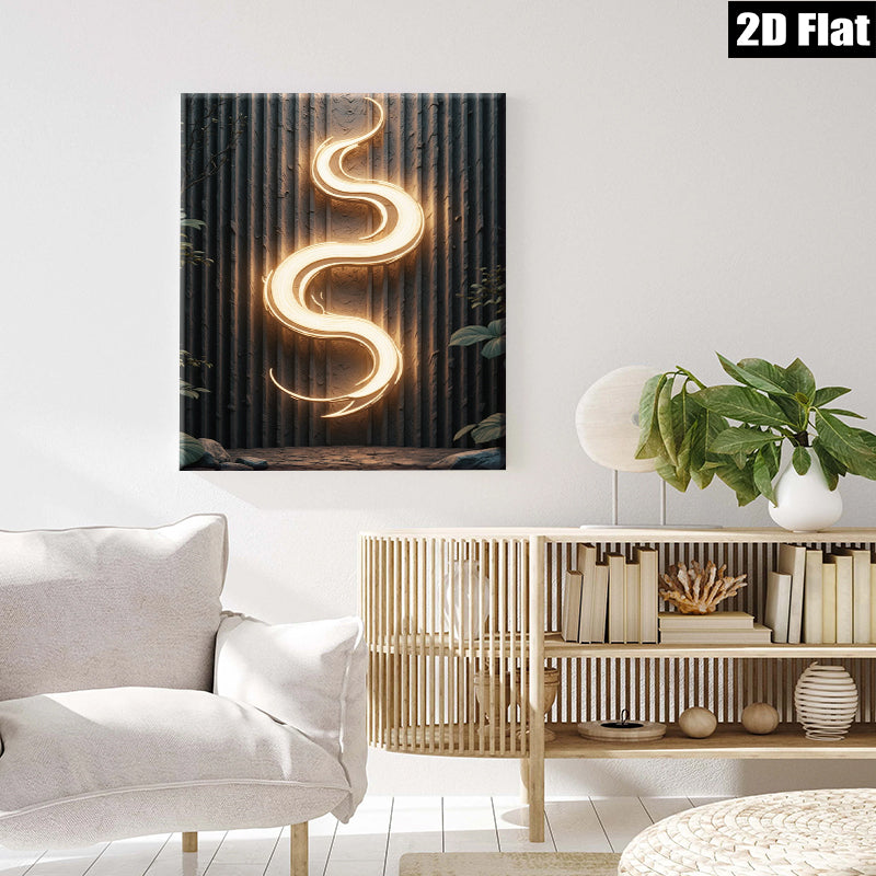 2D flat 1pc luminous abstract wall art modern minimalist canvas print for living room bedroom office decor farmhouse style gallery wrapped timeless elegance