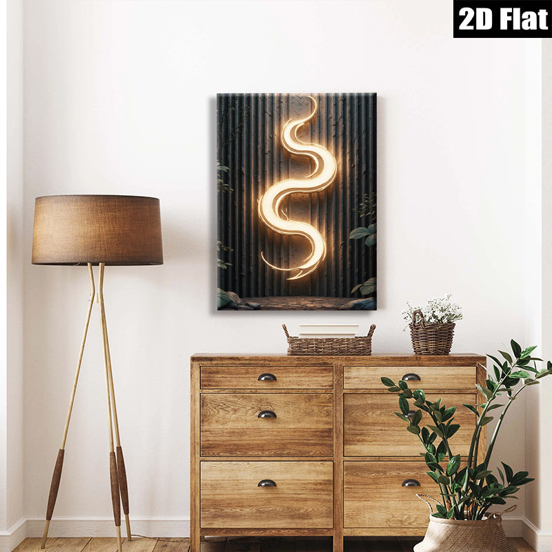 2D flat 1pc luminous abstract wall art modern minimalist canvas print for living room bedroom office decor farmhouse style gallery wrapped timeless elegance