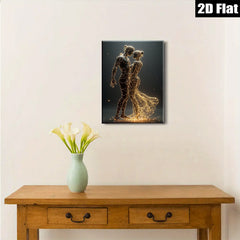 2D flat 1pc luminous couple abstract wall art modern home decor bedroom living room canvas prints farmhouse style gallery wrapped ready to hang