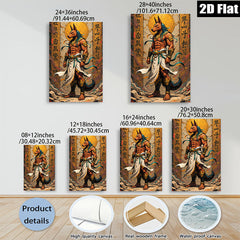 2D flat 1pc majestic Anubis Egyptian god wall art decor bedroom living room gallery wrapped canvas prints farmhouse style modern home decoration