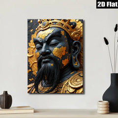 2D flat 1pc majestic Asian warrior portrait wall decor for living room bedroom farmhouse style gallery wrapped canvas prints modern art