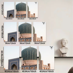2D flat 1pc majestic Uzbekistan mosque architecture wall art prints canvas bedroom living room decor farmhouse modern gallery wrapped