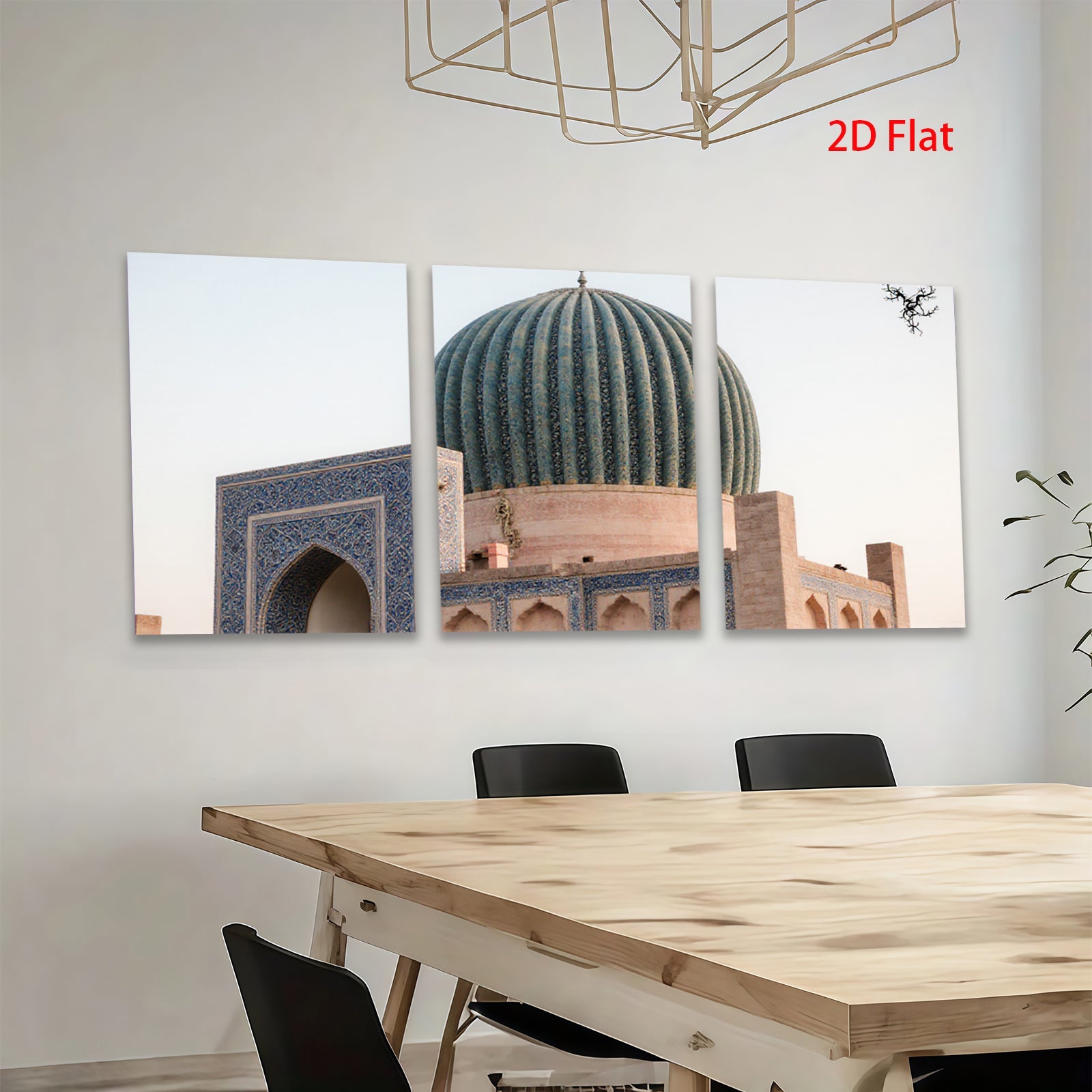 2D flat 1pc majestic Uzbekistan mosque architecture wall art prints canvas bedroom living room decor farmhouse modern gallery wrapped