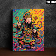 2D flat 1pc majestic guardian deity wall art vibrant home decor living room bedroom gallery wrapped canvas farmhouse style modern minimalist statement piece
