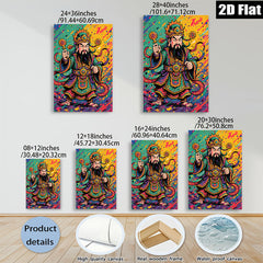 2D flat 1pc majestic guardian deity wall art vibrant home decor living room bedroom gallery wrapped canvas farmhouse style modern minimalist statement piece