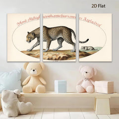2D flat 1pc majestic leopard wildlife print canvas wall art home decor bedroom living room gallery wrapped modern farmhouse style