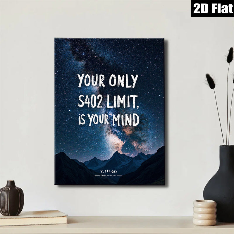 2D flat 1pc majestic mountain night sky wall art canvas prints for living room bedroom home office decor inspirational gifts farmhouse style modern aesthetic