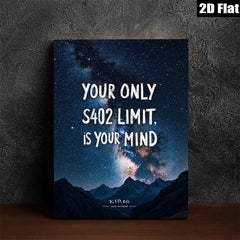 2D flat 1pc majestic mountain night sky wall art canvas prints for living room bedroom home office decor inspirational gifts farmhouse style modern aesthetic