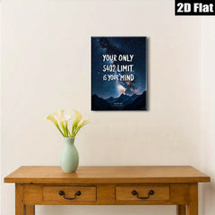 2D flat 1pc majestic mountain night sky wall art canvas prints for living room bedroom home office decor inspirational gifts farmhouse style modern aesthetic