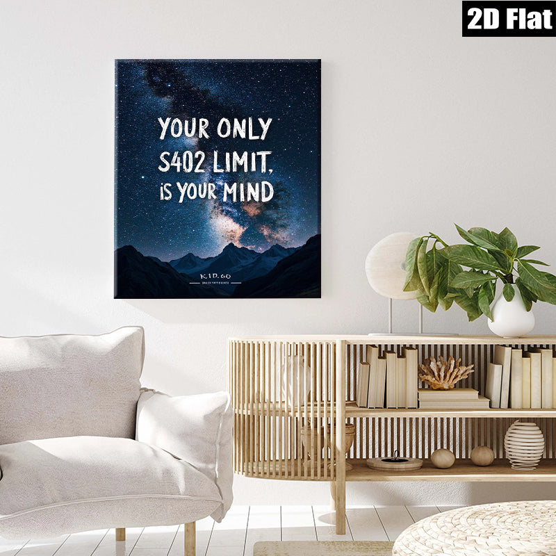 2D flat 1pc majestic mountain night sky wall art canvas prints for living room bedroom home office decor inspirational gifts farmhouse style modern aesthetic