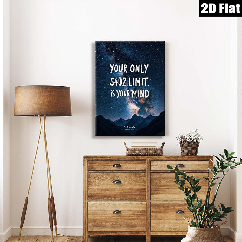 2D flat 1pc majestic mountain night sky wall art canvas prints for living room bedroom home office decor inspirational gifts farmhouse style modern aesthetic