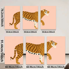 2D flat 1pc majestic tiger wall art canvas prints for living room bedroom office modern farmhouse decor gallery wrapped timeless statement