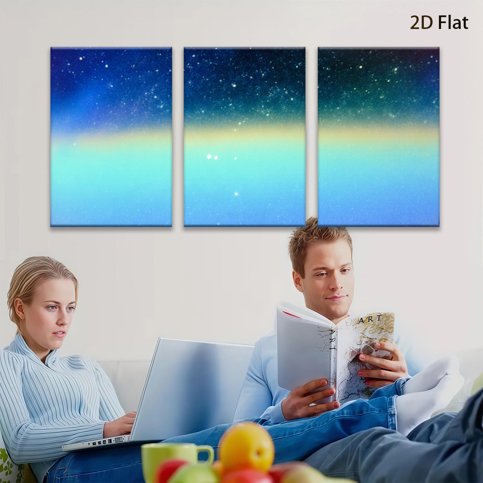 2D flat 1pc mesmerizing gradient sky abstract wall art bedroom living room decor farmhouse style modern minimalist gallery wrapped canvas print