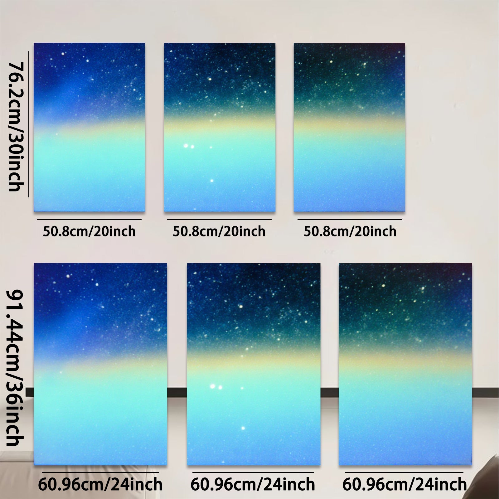 2D flat 1pc mesmerizing gradient sky abstract wall art bedroom living room decor farmhouse style modern minimalist gallery wrapped canvas print